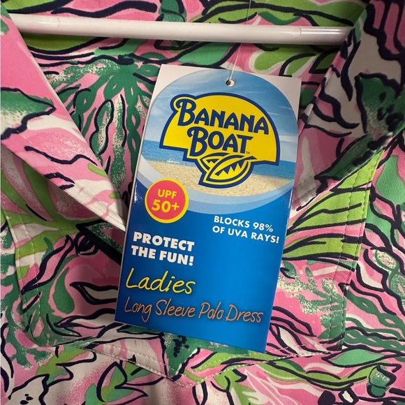 Banana Boat UPF 50+ St Raphael-Pink and Green Sundress Coverup - Picture 6 of 10